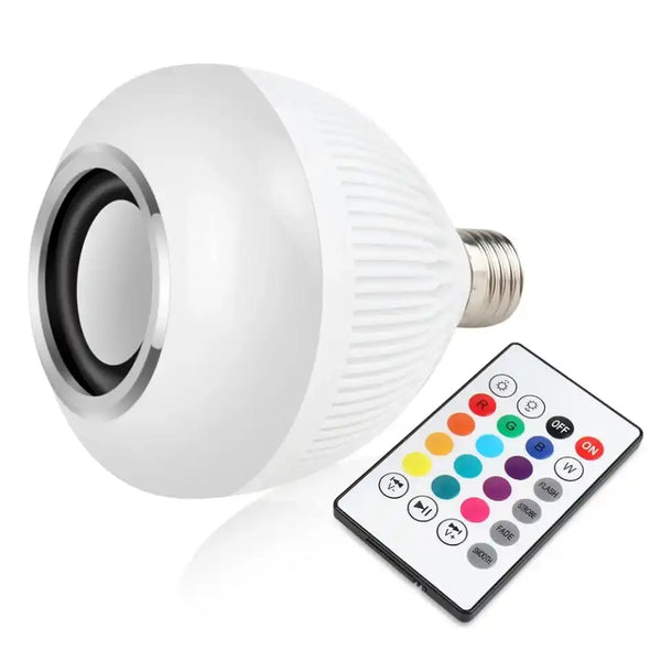 Lâmpada Bluetooth Led com Caixa de Som e Controle Remoto